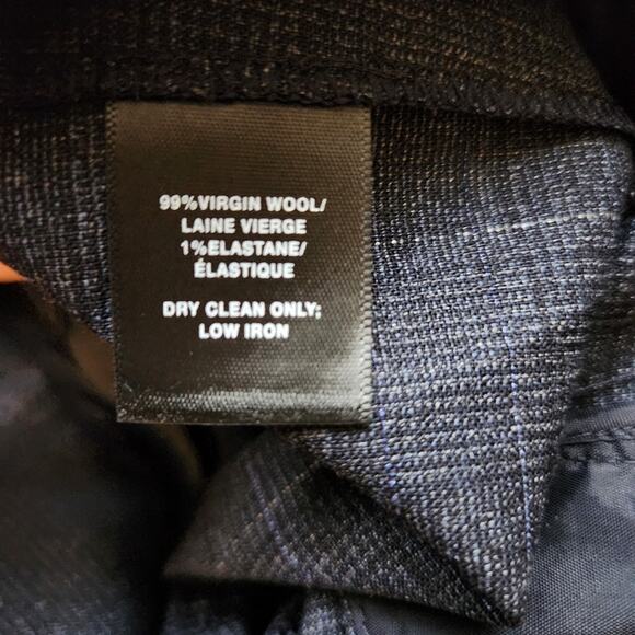 Lafayette 148 Barrow gray wool plaid pants size 14 - Picture 5 of 5